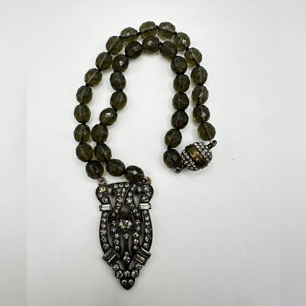 Heidi‎ Daus Iris Swarovski Crystal, Art Deco style necklace!